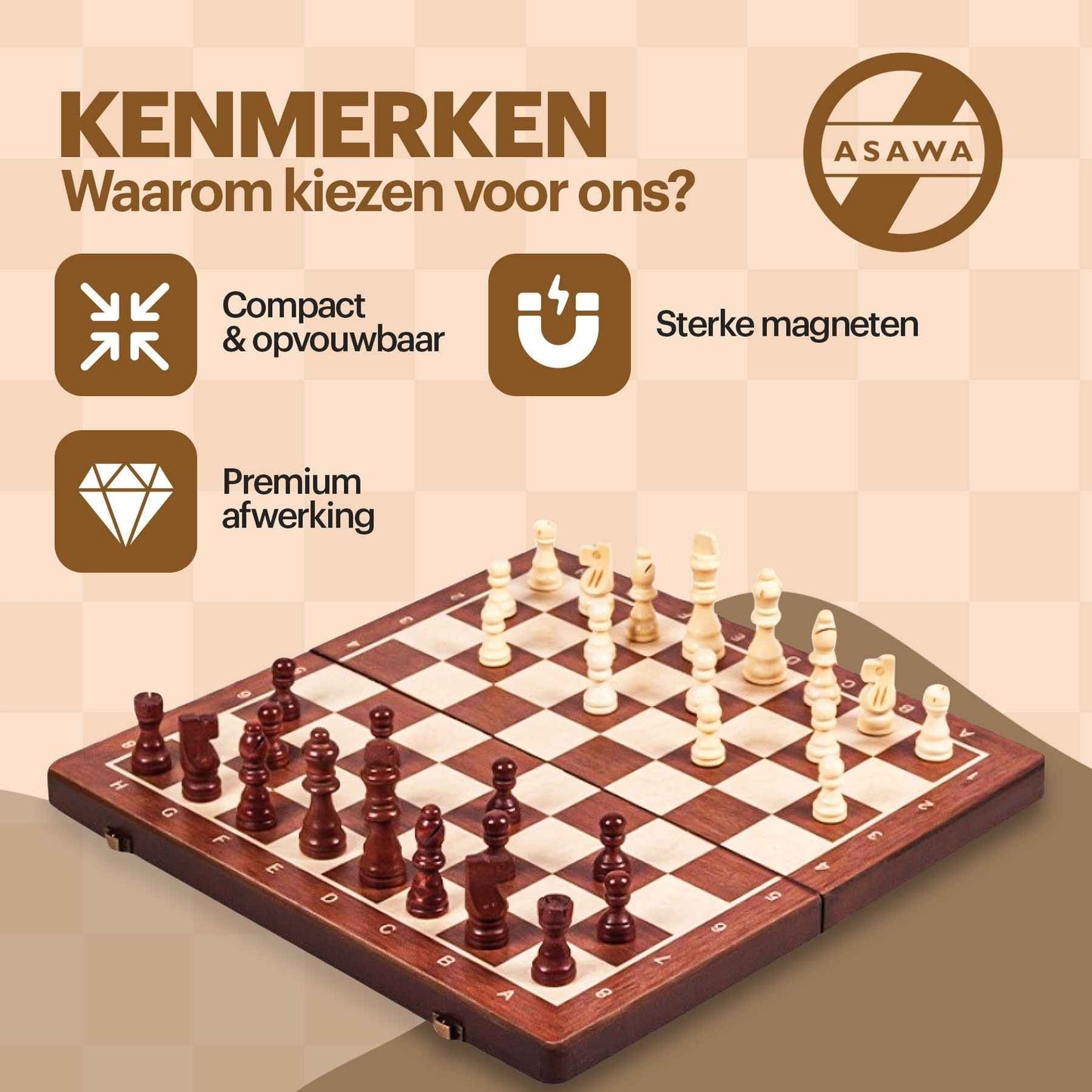 Magnetisch schaakbord