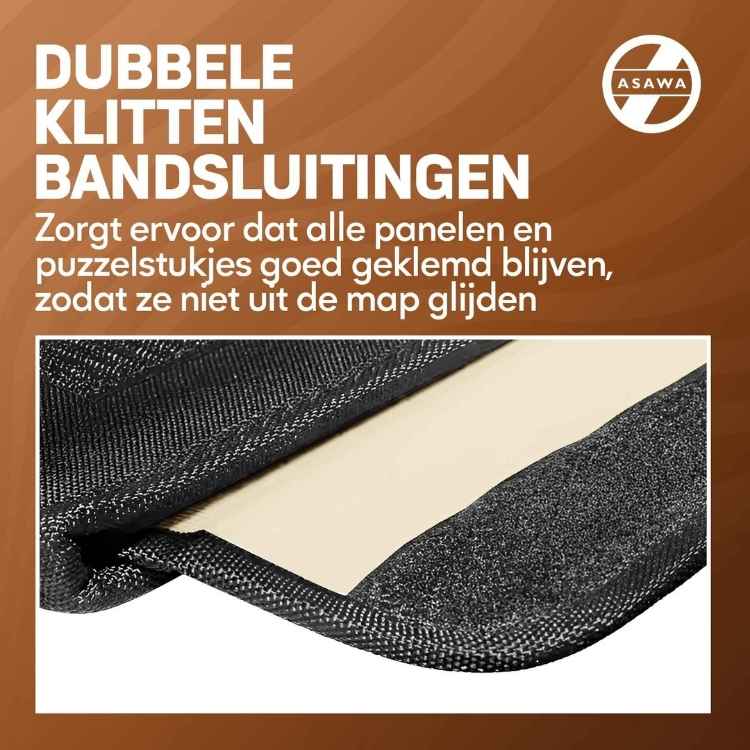 Advertisement for Asawa double stick tape with text on a brown background